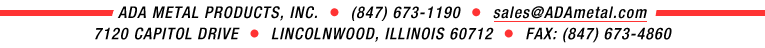 ADA Metal Products, Inc. | Metal Stampings | Progressive Dies | Compound Dies | ISO 9001:2008 | Lincolnwood, IL 60712